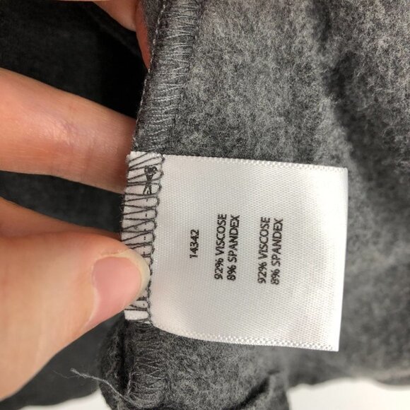 Dolan Drape  front cardigan in cool grey and charcoal pocket waterfall LG - Picture 6 of 16